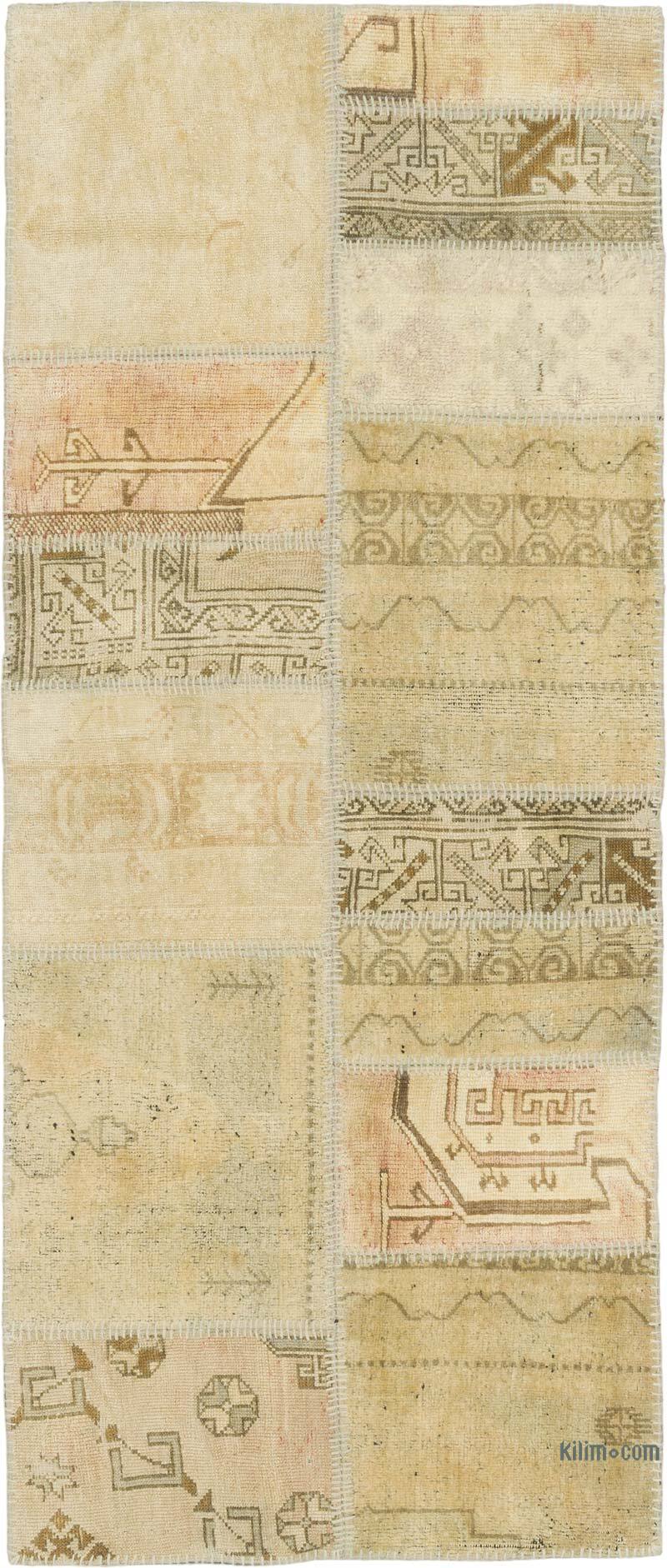 Patchwork El Dokuma Halı - 88 cm x 208 cm - K0080919
