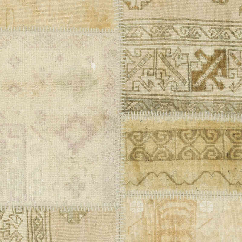 Patchwork Hand-Knotted Turkish Rug - 2' 11" x 8' 2" (35" x 98") - K0080920