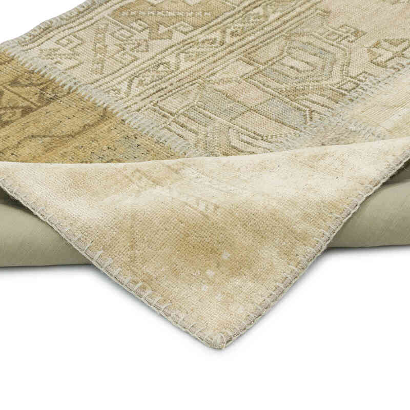 Patchwork Hand-Knotted Turkish Rug - 2' 11" x 8' 2" (35" x 98") - K0080920