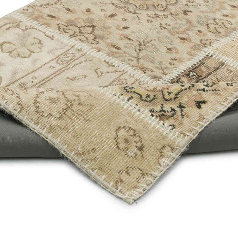 Patchwork Hand-Knotted Turkish Rug - 2' 11" x 15' 5" (35" x 185") - K0080922