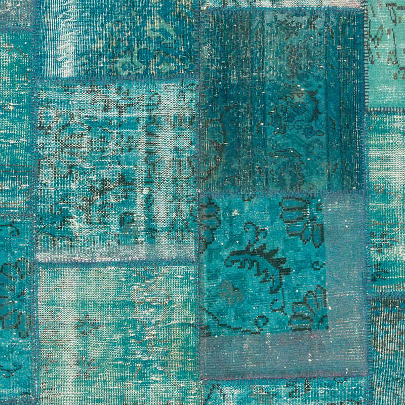 Patchwork Hand-Knotted Turkish Rug - 5' 11" x 8' 3" (71" x 99") - K0080923