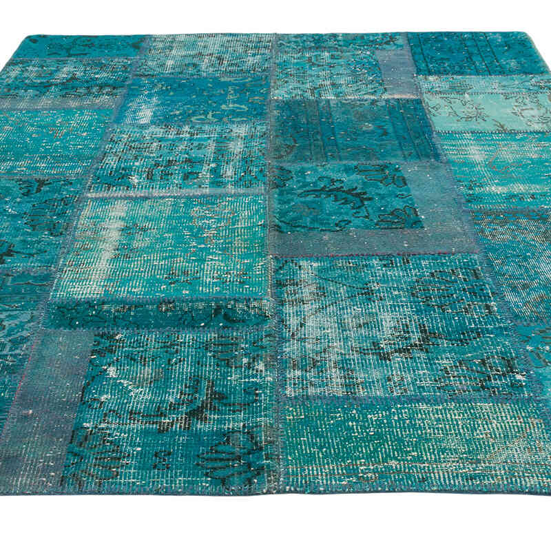 Patchwork Hand-Knotted Turkish Rug - 5' 11" x 8' 3" (71" x 99") - K0080923