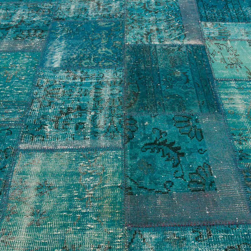 Patchwork Hand-Knotted Turkish Rug - 5' 11" x 8' 3" (71" x 99") - K0080923