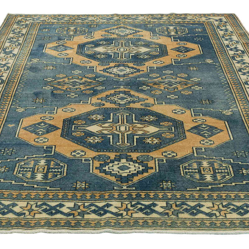 Alfombra Vintage Turca Anudada a Mano - 137 cm x 180 cm - K0080929