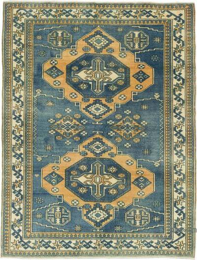 Alfombra Vintage Turca Anudada a Mano - 137 cm x 180 cm