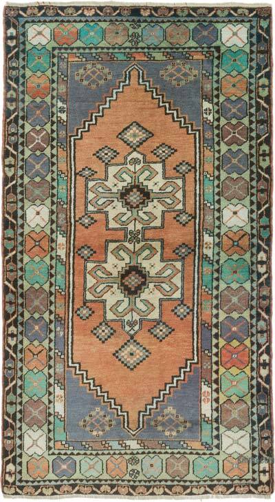 El Dokuma Vintage Halı - 116 cm x 210 cm