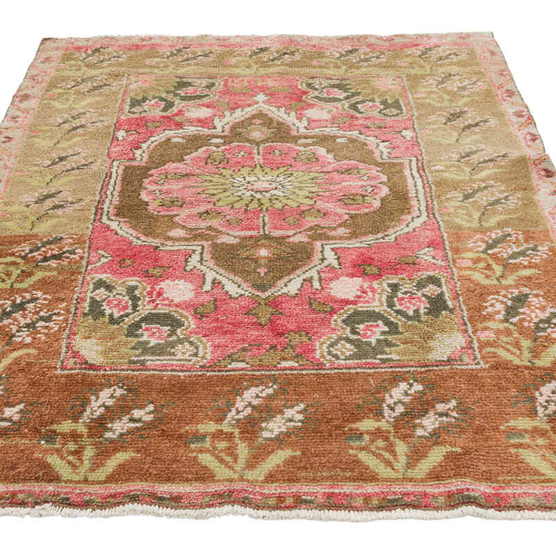 Alfombra Vintage Turca Anudada a Mano - 117 cm x 150 cm - K0080933