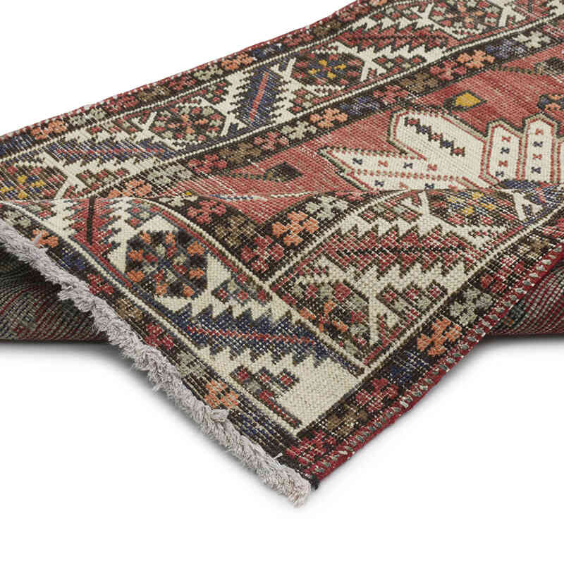 Pasillo Vintage Turco Anudado a Mano - 101 cm x 380 cm - K0080971