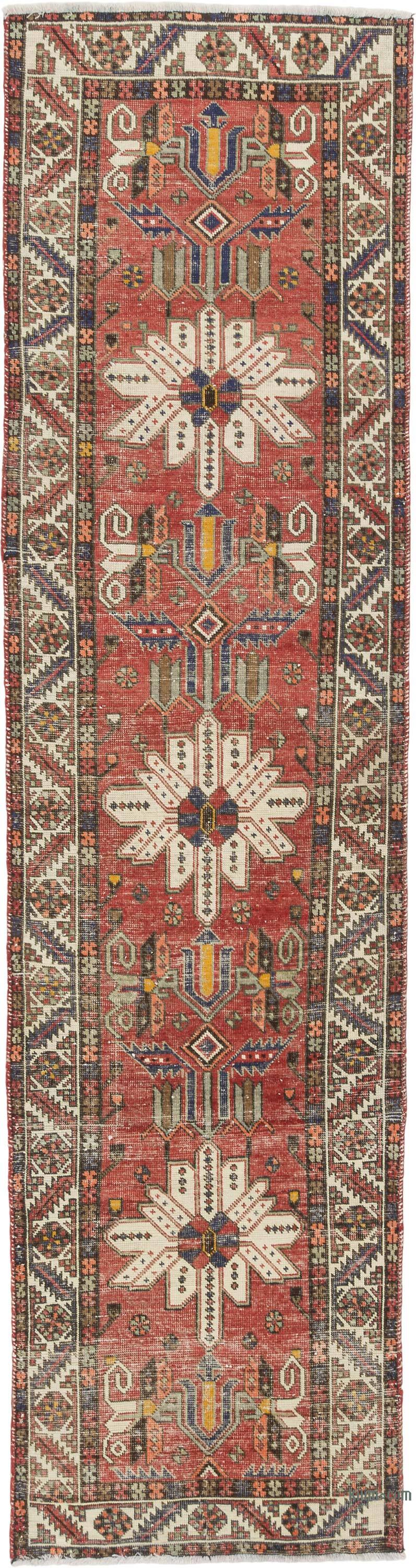 Pasillo Vintage Turco Anudado a Mano - 101 cm x 380 cm - K0080971