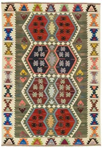 New Turkish Handwoven Kilim Rug - 8' 7" x 12' 3" (103" x 147")