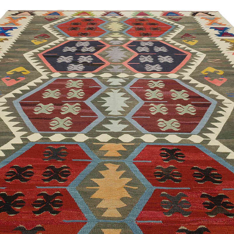 New Turkish Handwoven Kilim Rug - 8' 7" x 12' 3" (103" x 147") - K0080981