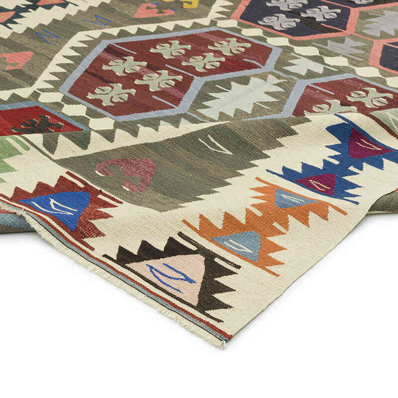 New Turkish Handwoven Kilim Rug - 8' 7" x 12' 3" (103" x 147") - K0080981