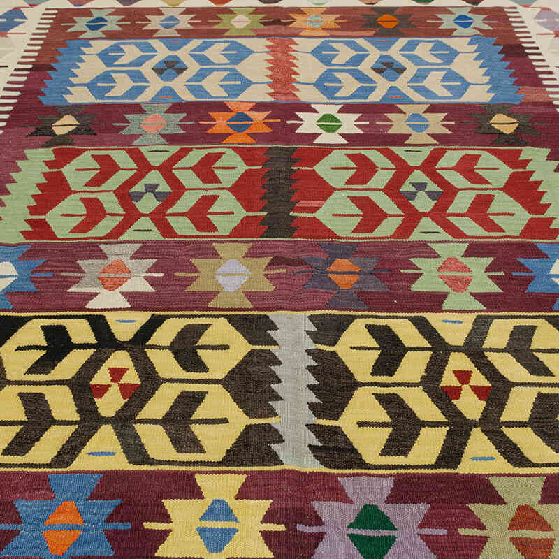 New Turkish Handwoven Kilim Rug - 8' 6" x 12' 6" (102" x 150") - K0080984