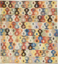 New Turkish Handwoven Kilim Rug - 13' 5" x 14' 8" (161" x 176")