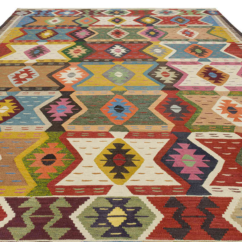 New Turkish Handwoven Kilim Rug - 8' 4" x 12' 2" (100" x 146") - K0080988