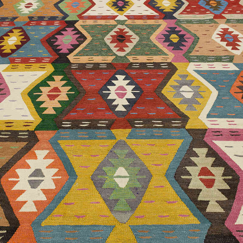 New Turkish Handwoven Kilim Rug - 8' 4" x 12' 2" (100" x 146") - K0080988