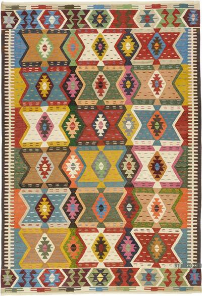 New Turkish Handwoven Kilim Rug - 8' 4" x 12' 2" (100" x 146")