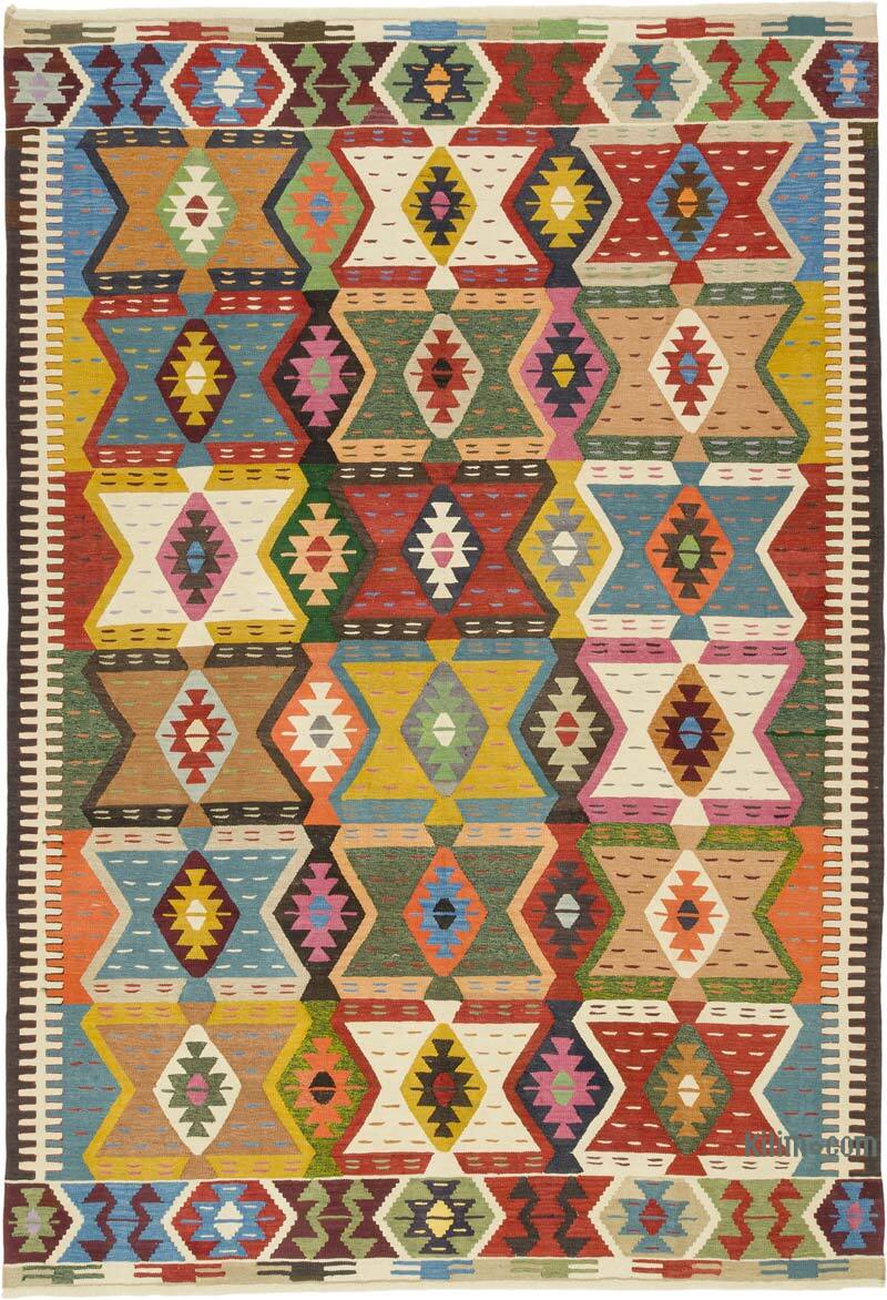 New Turkish Handwoven Kilim Rug - 8' 4" x 12' 2" (100" x 146") - K0080988