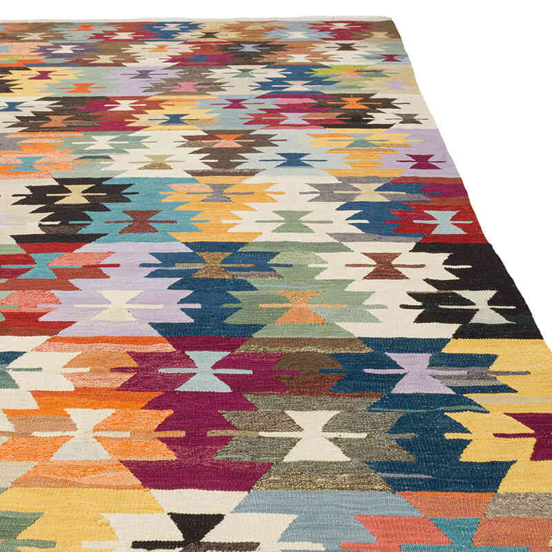 New Turkish Handwoven Kilim Rug - 12' 6" x 15' 1" (150" x 181") - K0080990