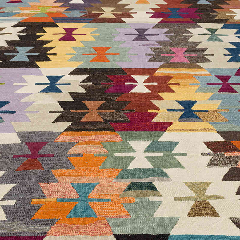 New Turkish Handwoven Kilim Rug - 12' 6" x 15' 1" (150" x 181") - K0080990