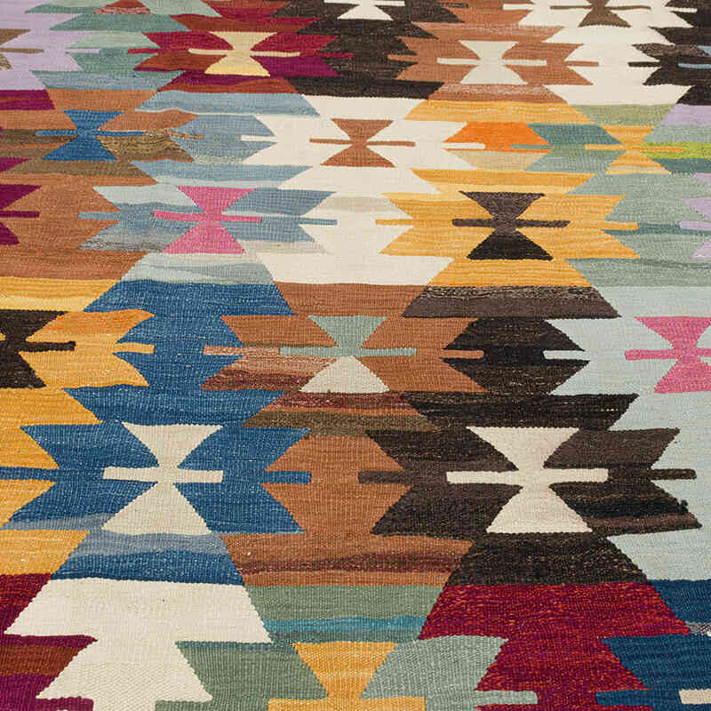 New Turkish Handwoven Kilim Rug - 12' 6" x 15' 1" (150" x 181") - K0080990