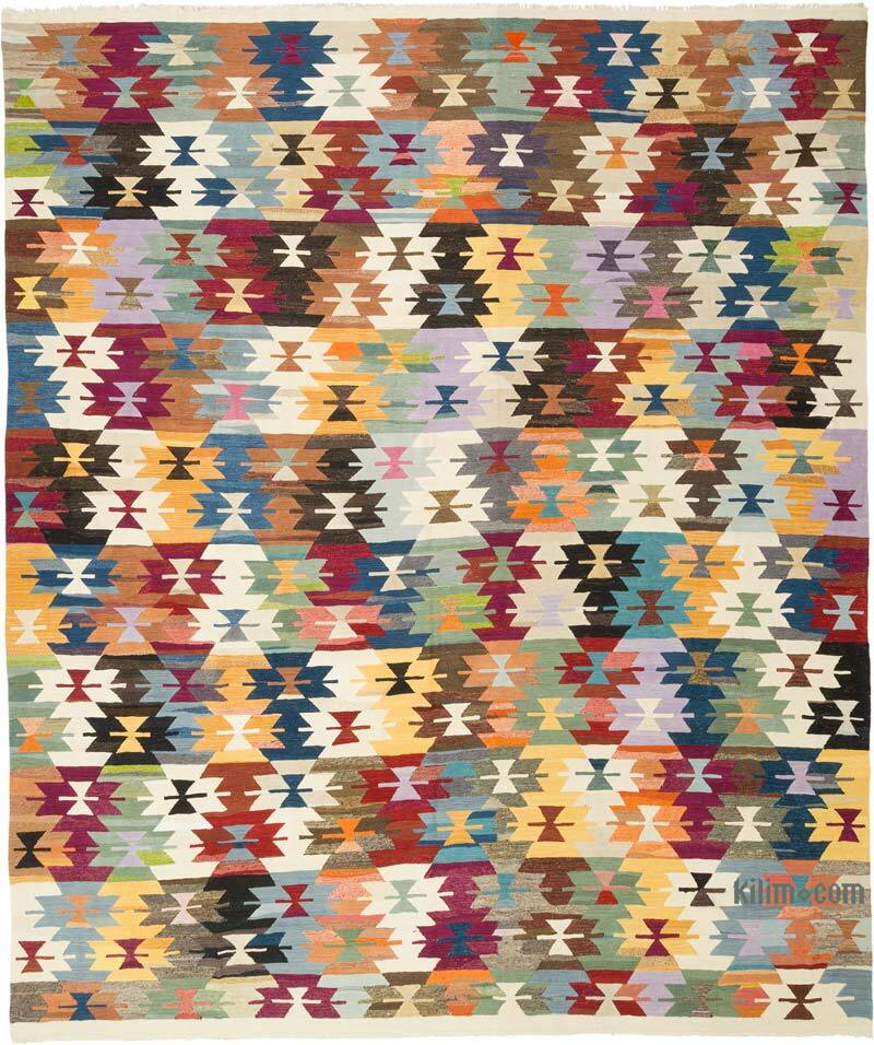 New Turkish Handwoven Kilim Rug - 12' 6" x 15' 1" (150" x 181") - K0080990