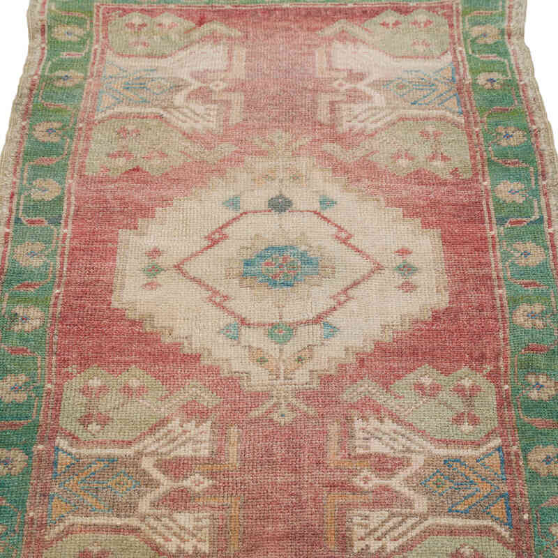 Alfombra Vintage Turca Anudada a Mano - 56 cm x 95 cm - K0080993
