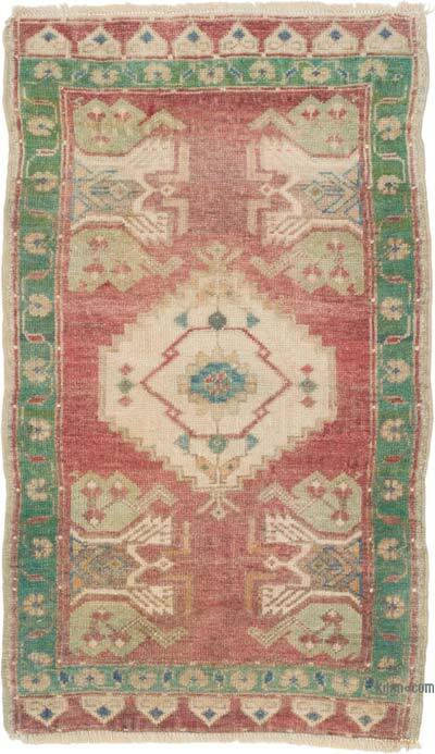 Alfombra Vintage Turca Anudada a Mano - 56 cm x 95 cm