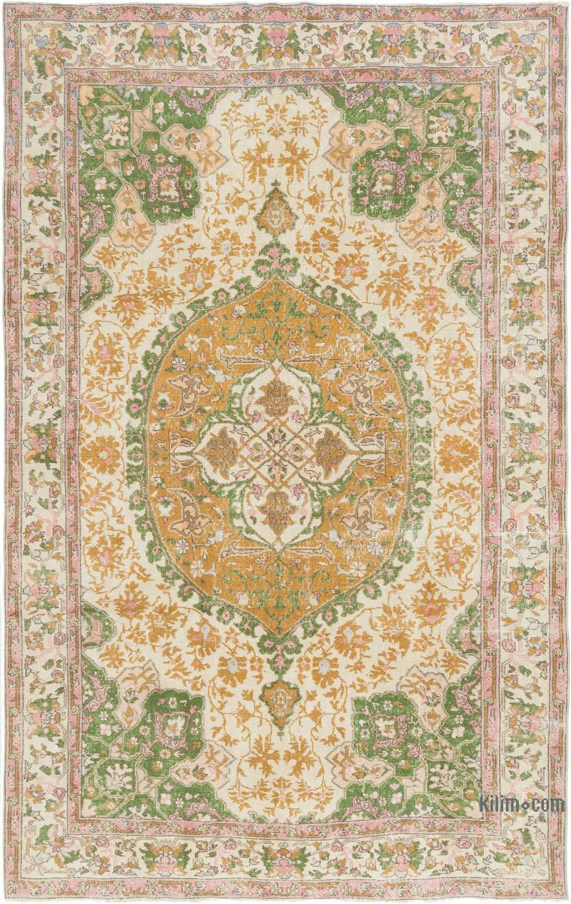Alfombra Vintage Turca Anudada a Mano - 215 cm x 336 cm - K0081003