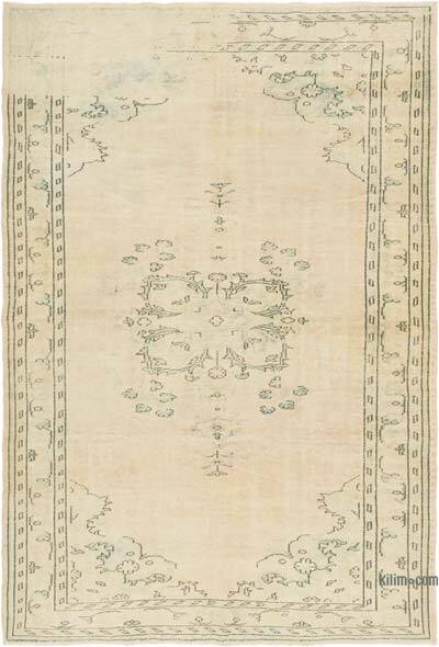 Vintage Turkish Hand-Knotted Rug - 6' 5" x 9' 7" (77" x 115")