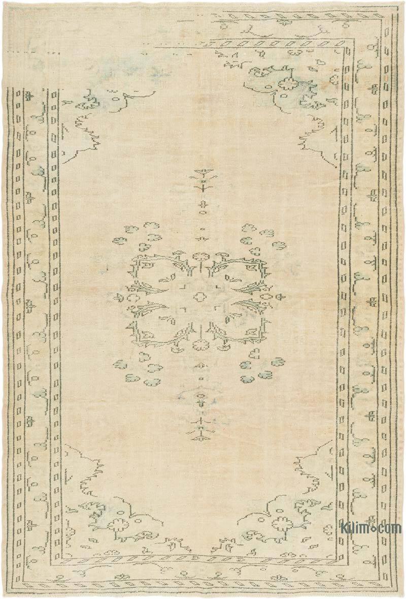 Alfombra Vintage Turca Anudada a Mano - 196 cm x 292 cm - K0081009