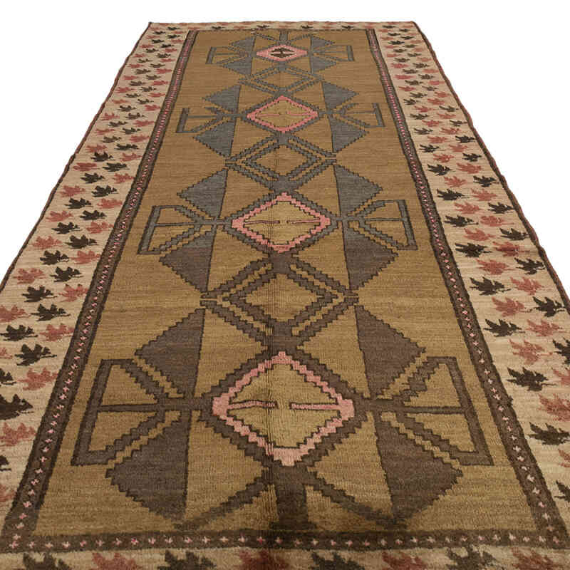 Vintage Turkish Hand-Knotted Runner - 4' 9" x 11' 8" (57" x 140") - K0081015
