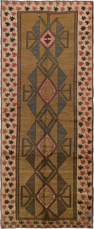 Pasillo Vintage Turco Anudado a Mano - 144 cm x 356 cm