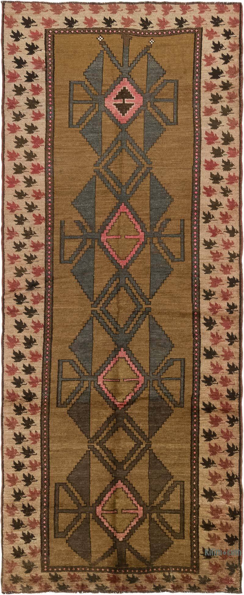 Vintage Turkish Hand-Knotted Runner - 4' 9" x 11' 8" (57" x 140") - K0081015