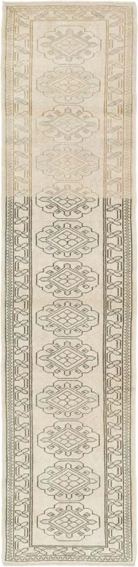 Vintage Turkish Hand-Knotted Runner - 2' 8" x 11' 1" (32" x 133")