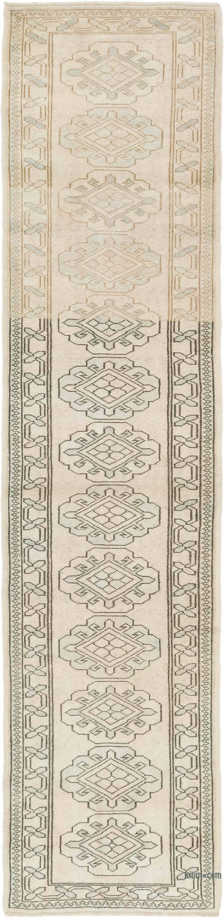 Vintage Turkish Hand-Knotted Runner - 2' 8" x 11' 1" (32" x 133") - K0081019