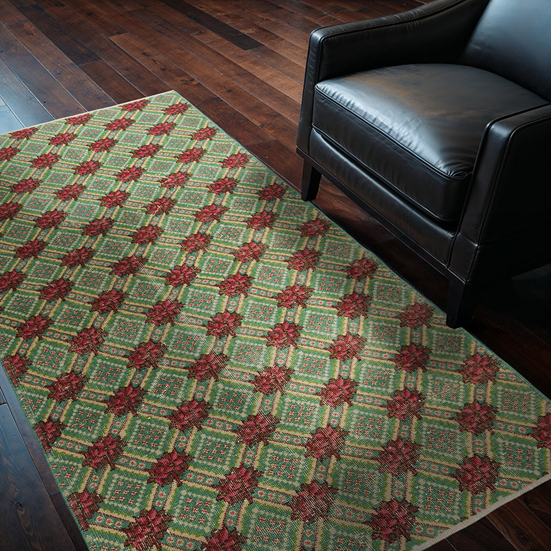 Vintage Turkish Hand-Knotted Rug - 4'  x 6' 6" (48" x 78") - K0081020