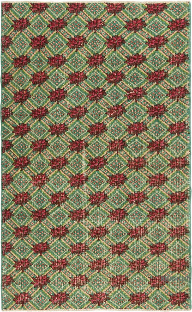 Alfombra Vintage Turca Anudada a Mano - 121 cm x 198 cm - K0081020