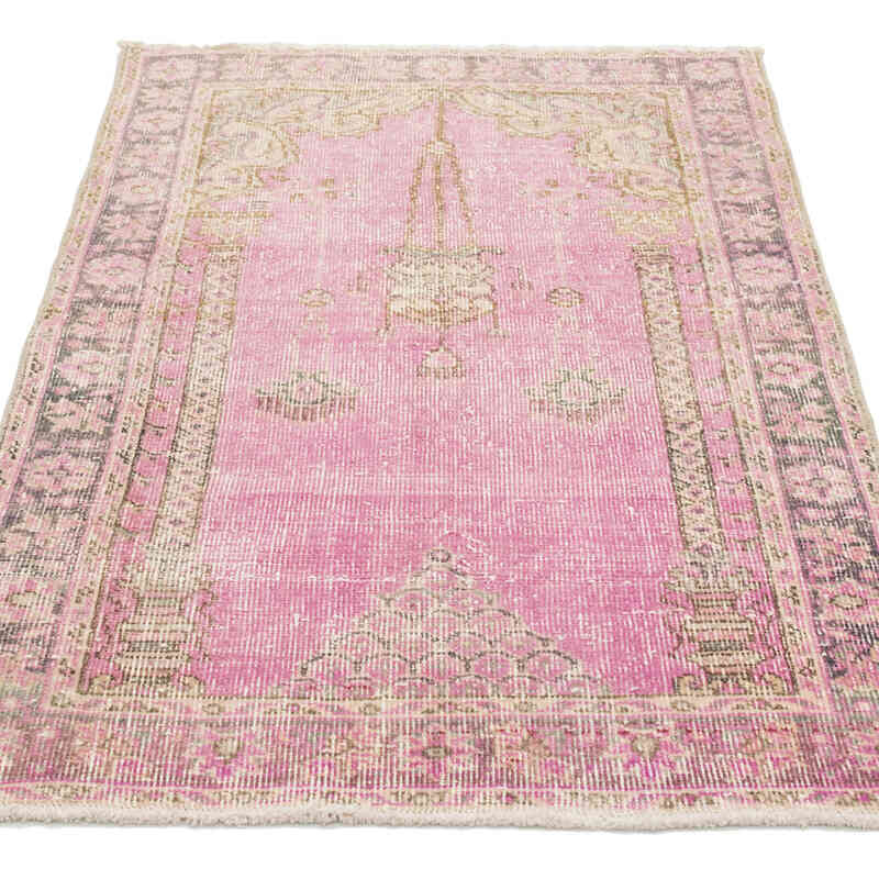 Alfombra Vintage Turca Anudada a Mano - 80 cm x 141 cm - K0081022