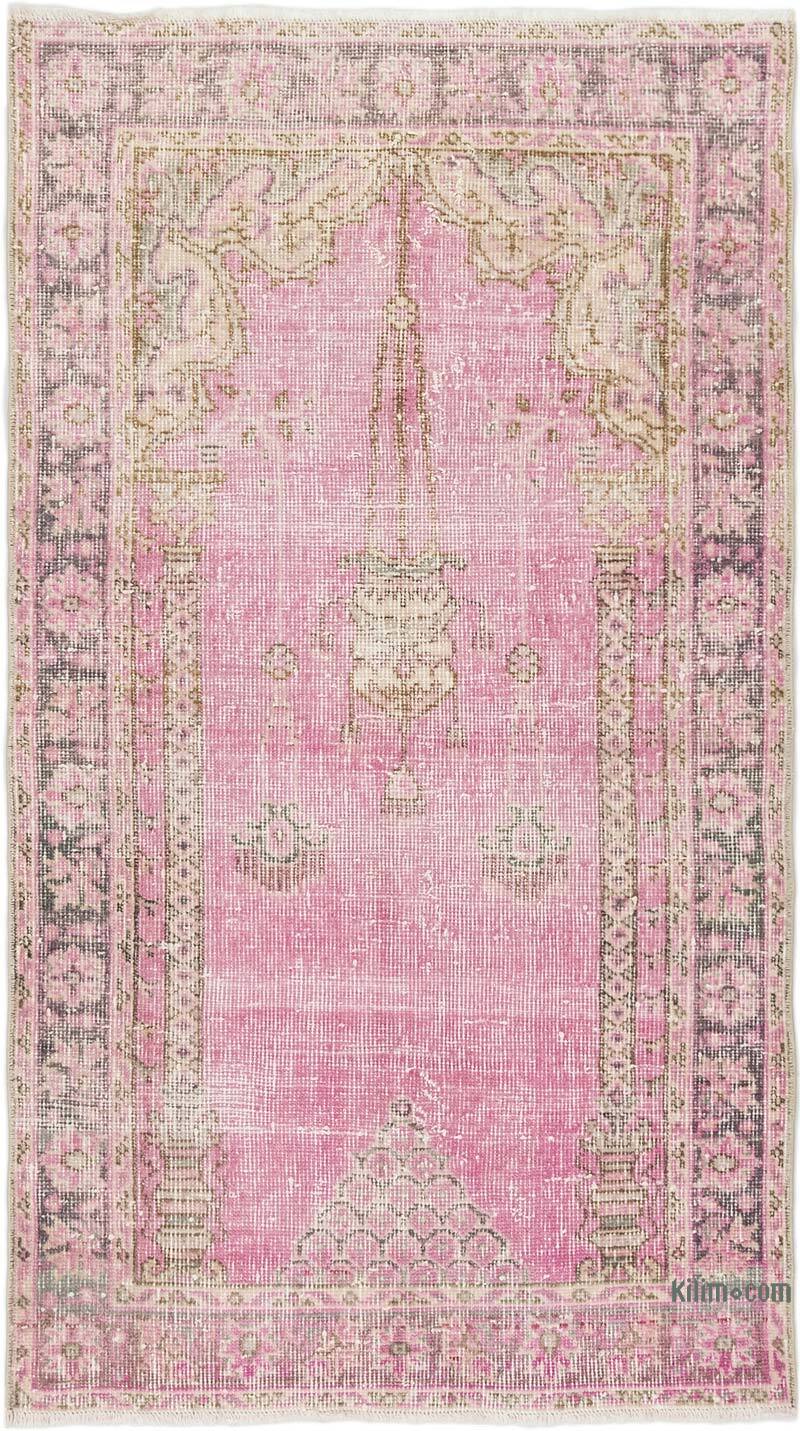 Alfombra Vintage Turca Anudada a Mano - 80 cm x 141 cm - K0081022