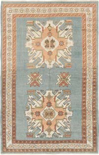 Vintage Turkish Hand-Knotted Rug - 4' 10