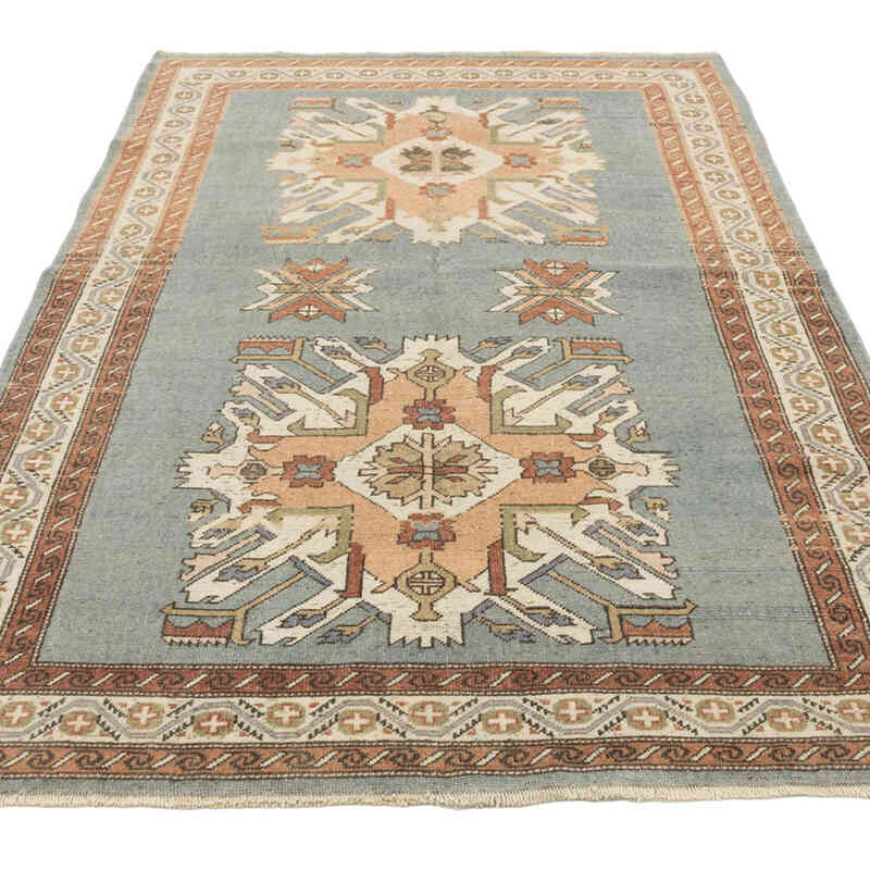 Vintage Turkish Hand-Knotted Rug - 4' 3" x 6' 6" (51" x 78") - K0081034