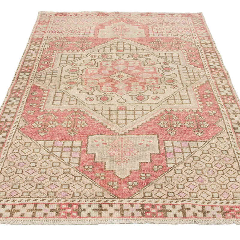Alfombra Vintage Turca Anudada a Mano - 109 cm x 180 cm - K0081038