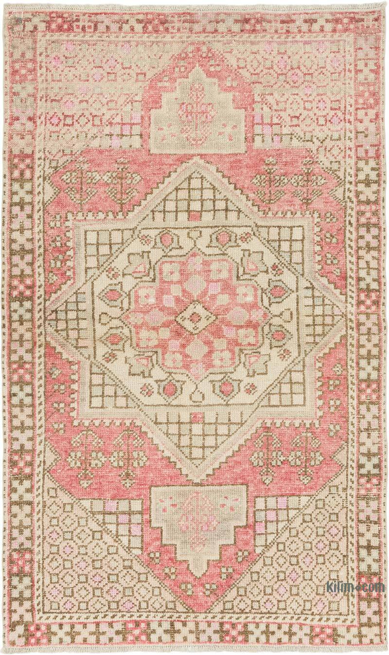 Alfombra Vintage Turca Anudada a Mano - 109 cm x 180 cm - K0081038