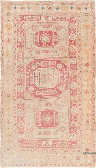 Vintage Turkish Hand-Knotted Rug - 5' 2" x 9' 2" (62" x 110")
