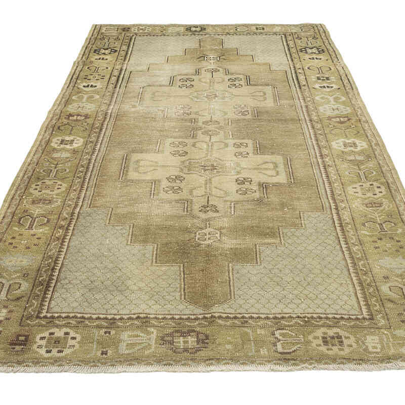 Alfombra Vintage Turca Anudada a Mano - 120 cm x 236 cm - K0081044