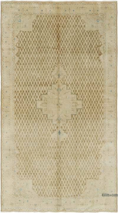 Alfombra Vintage Turca Anudada a Mano - 150 cm x 274 cm
