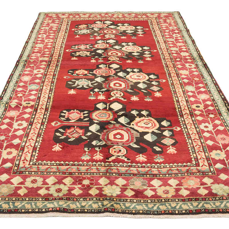 Vintage Turkish Hand-Knotted Rug - 4' 9" x 9' 3" (57" x 111") - K0081054