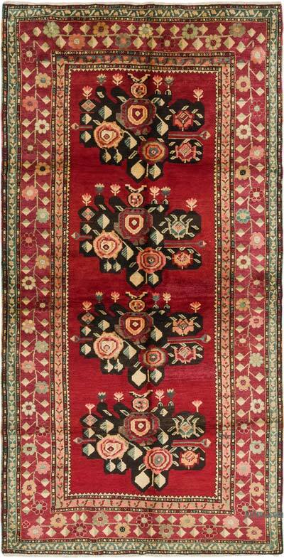 Vintage Turkish Hand-Knotted Rug - 4' 9" x 9' 3" (57" x 111")