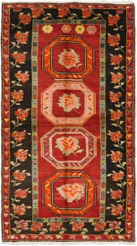 Alfombra Caucásica Vintage Anudada a Mano - 130 cm x 235 cm